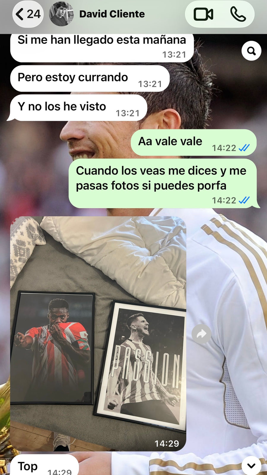Captura de cliente satisfecho